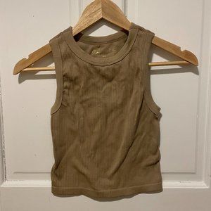 Beige XS/S cropped tank top